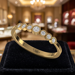 แหวนเพชรทรงกลมน่ารัก เพชรเลี้ยงในห้องปฏิบัติการ เงินแท้ 925 ทอง 9K 14K 18K ดีไซน์หรูหราสำหรับผู้หญิง เหมาะสำหรับเป็นแหวนหมั้นและเครื่องประดับชั้นดี - Product Image 1
