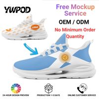 Chaussures de sport en dentelle personnalisées avec nom d'équipe, fabrication directe usine, OEM ODM, baskets respirantes et confortables avec empeigne en maille pour fans