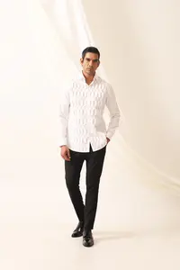 เสื้อเชิ้ตผ้าคอตตอนเนื้อ100% สำหรับฤดูร้อนสไตล์ลำลองมีบริการ OEM ระบายอากาศได้ดี - Product Image 2