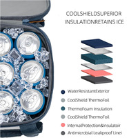 Sac isotherme pliable en TPU, 18 canettes/14 litres, étanche, souple, pour vin et aliments, plage, voyage, voiture, avec ouvre-bouteille