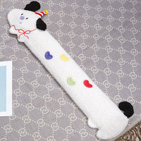 Peluche mignonne en forme de chien, longue et douce, avec housses amovibles, pour soulager le stress, réchauffer les pieds, le cou et le corps, pour vous garder au chaud pendant toute la saison froide.