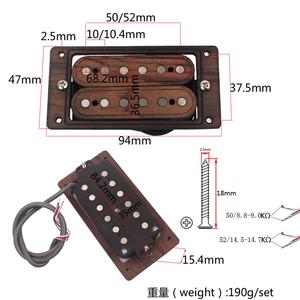 GMC52 Lumberbucker Humbucker Wood Set 2 <span class=keywords><strong>Pickup</strong></span> per <span class=keywords><strong>Chitarra</strong></span> Alnico V con EQ, Accessori per <span class=keywords><strong>Chitarra</strong></span>, <span class=keywords><strong>Pickup</strong></span> OEM Disponibili - Product Image 6