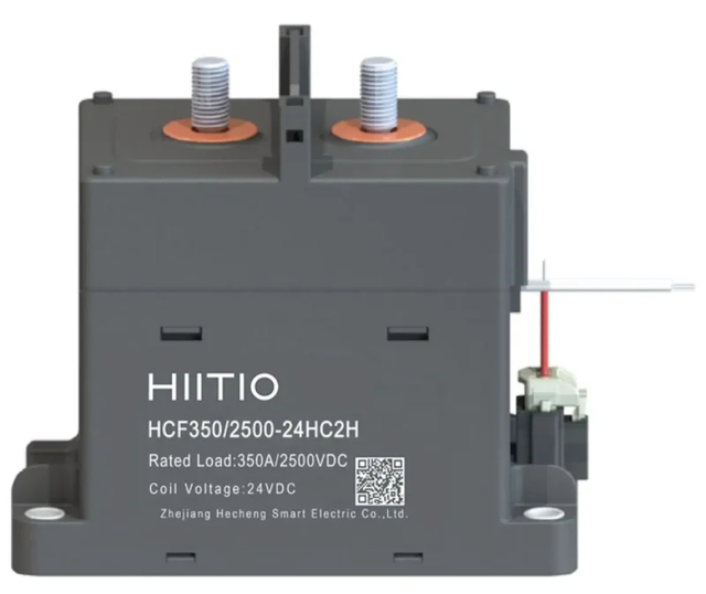 HCF350-2500 UL CE CB Certified High Voltage DC Contactor Relay 350A 2000/2500VDC Square Ceramic Coil Voltage 24Vdc DC Contactor