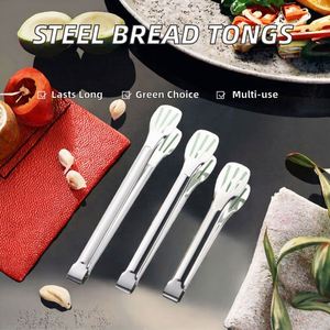 Pince à pain creuse à trois lignes en acier inoxydable de qualité alimentaire, écologique, résistante au lave-vaisselle, avec logo personnalisé, pour restaurant et buffet - Product Image 2