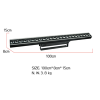Barre lumineuse LED Redsun RGBW 24*10W, projecteur, éclairage DMX512, indice de protection IP33, pour spectacles sur scène, fêtes, DJ, mariages, banquets