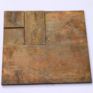 Ubin mosaik perunggu antik 3D mewah proyek komersial dinding 3D ubin mosaik logam tembaga - Product Image 4