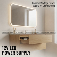 Alimentation LED 12V 48W, transformateur à tension constante pour miroir de salle de bain et bandes lumineuses LED, certifié UL FCC