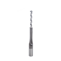 Viextro Forets de centrage HSS à trou carré de 6 mm, burin à mortaiser, fraise à chanfreiner, longueur totale 175 mm, outil manuel pour le travail du bois