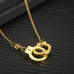 Европейский и американский модный бренд, винтажные буквы глубокой веры, мужские и женские наручники, ожерелье для пары - Product Image 4