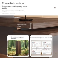 Ensemble de bureau de direction de luxe, mobilier moderne pour cadre dirigeant, bureau d'ordinateur extensible et convertible en MDF