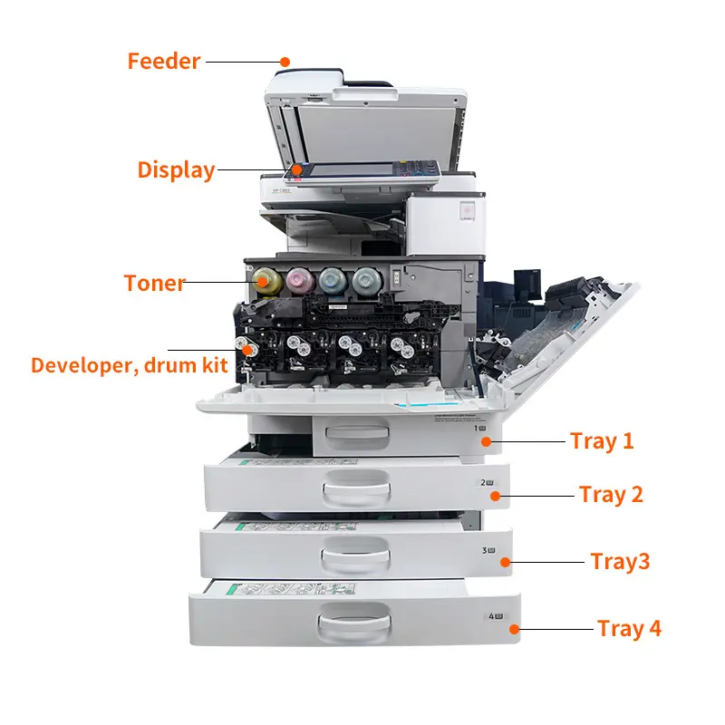 इस्तेमाल किया copiers laminator रिको MPC3303 photocopier मशीन और कीमतों के लिए इस्तेमाल किया