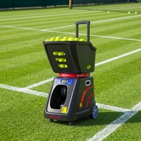Máquina de Lanzamiento de Pelotas de Tenis Inteligente y Portátil con Salida Aleatoria, Carro con Marco, Modo de Entrenamiento Multi-Escenario para Ejercicios de Habilidades Específicas