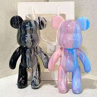 Peinture fluide créative moderne résine d'ours artisanat différentes tailles usine vente en gros cadeaux de vacances vente chaude produits de bricolage
