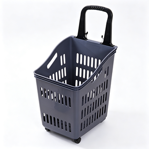 Carrito de Compras con Ruedas y Respaldo Alto de Plástico para Supermercado, Venta al Por Mayor - Product Image 1