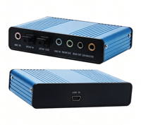 Scheda Audio USB Interna a 5.1 Canali per Chat Online, Gaming, Registrazione, Karaoke, Mixaggio ed Effetti di Riverbero