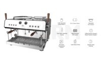 Mesin Kopi Stainless Steel 2 Grup Pompa Rotary Italia Mesin Espresso Manual Dengan Sistem Pembuatan Kopi Elektrik 9 bar