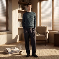 Old Money Style Minimalistischer Luxus-Baumwollstrickpullover Atmungsaktiv Hautfreundlich Weich Gemütlich Einfarbig Frühling