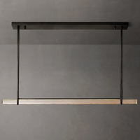 Luminaire suspendu LED moderne pour îlot de cuisine et salle à manger, lustre linéaire simple en cristal K9