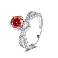 Anneau de fiançailles en argent sterling 925 pour femmes de luxe, moissanite multicolore, étanche, bagues de mariage, bijoux fins, fournitures personnalisées