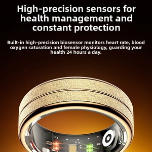 Bague connectée R04S avec analyse IA de la santé, moniteur de fréquence cardiaque et de sommeil, mesure de l'oxygène sanguin, étanche 5ATM, bijou fitness pour hommes et femmes - Product Image 3