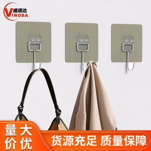 Heavy Duty Adhesive Hook Rectangle Wall Mounted Minimalist Design For <b>Bathroom</b> <b>Kitchen</b> Home Use No Drilling Required - Product Image 3