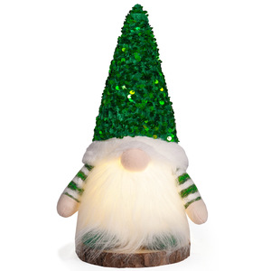 Muñeco de Navidad Personalizable de 30 cm, Lindo Gnomo Rudolph sin Rostro, Adorno Pequeño con Sombrero de Lentejuelas Luminosas para Decoraciones Navideñas y Manualidades - Product Image 5