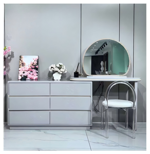 Modern Makeup <b>Vanity</b> <b>Table</b> <b>Mirror</b> Storage Desk for Bedroom Furniture - Product Image 1