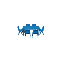 POTENTIEL Usine Prix d'usine personnalisé Conception de sécurité Forme carrée Beaucoup de couleurs Meubles préscolaires Enfants Tables et chaises en plastique Minimaliste