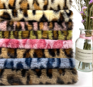 Nhà Máy Trong Kho Polyester Siêu Mềm Sang Trọng Leopard In Thỏ Giả Lông Thú Vải Cho Phụ Nữ Áo - Product Image 2