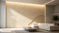 Revêtement mural MCM en pierre souple à texture diamantée horizontale, plusieurs couleurs pour projets muraux commerciaux