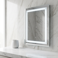 Miroir intelligent mural éclairé 48x36 pouces, certifié UL, avec capteur tactile et anti-buée, miroir LED pour salle de bain, vente en gros pour hôtels