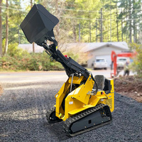 Mini-chargeuse sur chenilles compacte avec transmission hydraulique pour travaux de terrassement et aménagement paysager, livraison gratuite