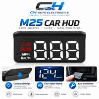 Tampilan HUD Mobil GPS+Beidou 10Hz, Sensor Cahaya Otomatis Font Besar 2.3cm, Speedometer Plug & Play Tipe-C untuk Semua Kendaraan