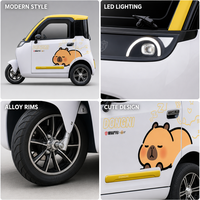 Tricycle électrique à cabine fermée, 3 roues, mini véhicule électrique avec charge rapide AC pour les trajets en ville et la mobilité des personnes âgées