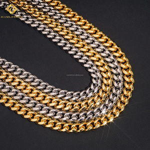 Wholesale Price 10MM Moissanite Cuban Link Chain Necklace&Bracelet <b>Men</b> Hip Hop Iced Out Vvs Diamond 316L Man Cuban Bracelet - Product Image 2
