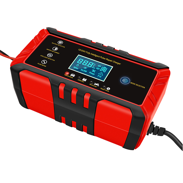 Auto 12V 24V  Battery Charger 12V 24V 8A Smart Universal Pulse Repair EFB GEL AGM Lead Acid Motorcycle Truck Car Battery Charger