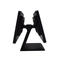 Moniteur à double écran tactile LCD résistif capacitif LED de 15.6 pouces avec affichage client pour systèmes de point de vente