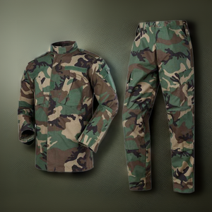 Uniforme de Combate Táctico de Camuflaje Ripstop de Algodón y Poliéster Transpirable Unisex al por Mayor KMS OEM, Verde para Caza - Product Image 1