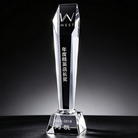 Vente d'été Honor Custom K9 Crystal Award Trophy Petite plaque de souvenir de Noël sablée avec gravure Cadeau
