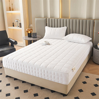 Protecteur de matelas imperméable entièrement fermé sur tous les six côtés, housse de matelas avec fermeture éclair amovible, coussin de protection de lit matelassé