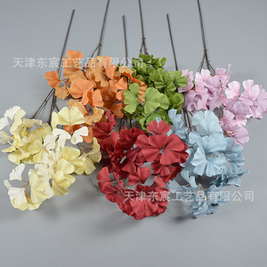 Feuille de Ginkgo artificielle, branche unique, 82 cm de haut, fleurs en papier, décoration intérieure, plante verte, pour mariage et usage intérieur - Product Image 4