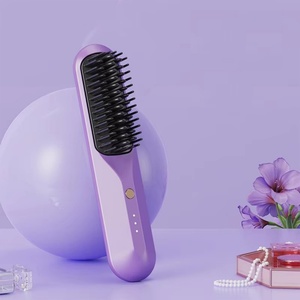 Wireless Hair Brush Straightening Fast <b>Heating</b> <b>Comb</b> USB Charge Hair Curling Dryer Brush Hair Styling Tools - Product Image 1