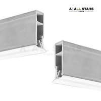Profils de plafond tendu en PVC en gros d'usine, nouveaux profils de plafond tendu en PVC noir et blanc en caoutchouc de silicone, profils de plafond tendu en PVC extensibles et fixes