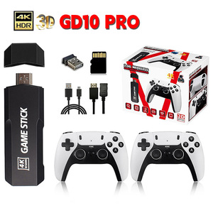 เครื่องเล่นเกมย้อนยุค GD10 Pro พร้อมคอนโทรลเลอร์ไร้สาย 2.4G แบบพกพา หน่วยความจำ 64G  วิดีโอเกมสติ๊ก FC Arcade GB 3D TV เครื่องเล่นเกมคลาสสิค - Product Image 1