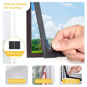 Factory Wholesale Price Adjustable DIY Magnetic <strong>Window</strong> Screen Mesh with Rolling Tool Screen Retainer Spline for <strong>Windows</strong> - Product Image 6
