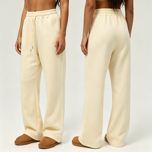 <span class=keywords><strong>Pantaloni</strong></span> Sportivi Casual da <span class=keywords><strong>Donna</strong></span> Stile Europeo e Americano, <span class=keywords><strong>Vita</strong></span> Alta con Coulisse, Gamba Larga Drappeggiata, Effetto Push-Up, Gamba Dritta - Product Image 6