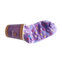 Nouvelles chaussettes en tricot respirantes et amusantes à motif crème glacée, conçues sur mesure pour un usage quotidien