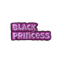 Patch brodé Princesse Noire Afro - Accessoire à repasser ou à coudre pour vêtements et sacs