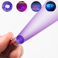 Mini lampe torche UV en aluminium QXMOVING 395nm, logo personnalisé, lampe torche ultraviolette portable pour détecteur de billets