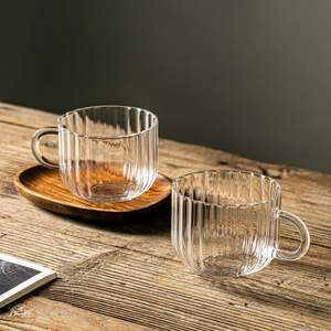 แก้วอาหารเช้ามีหูจับ ใช้กับไมโครเวฟได้ ใช้กับเครื่องล้างจานได้ ดีไซน์เรียบง่ายสำหรับผู้ใหญ่ - Product Image 2